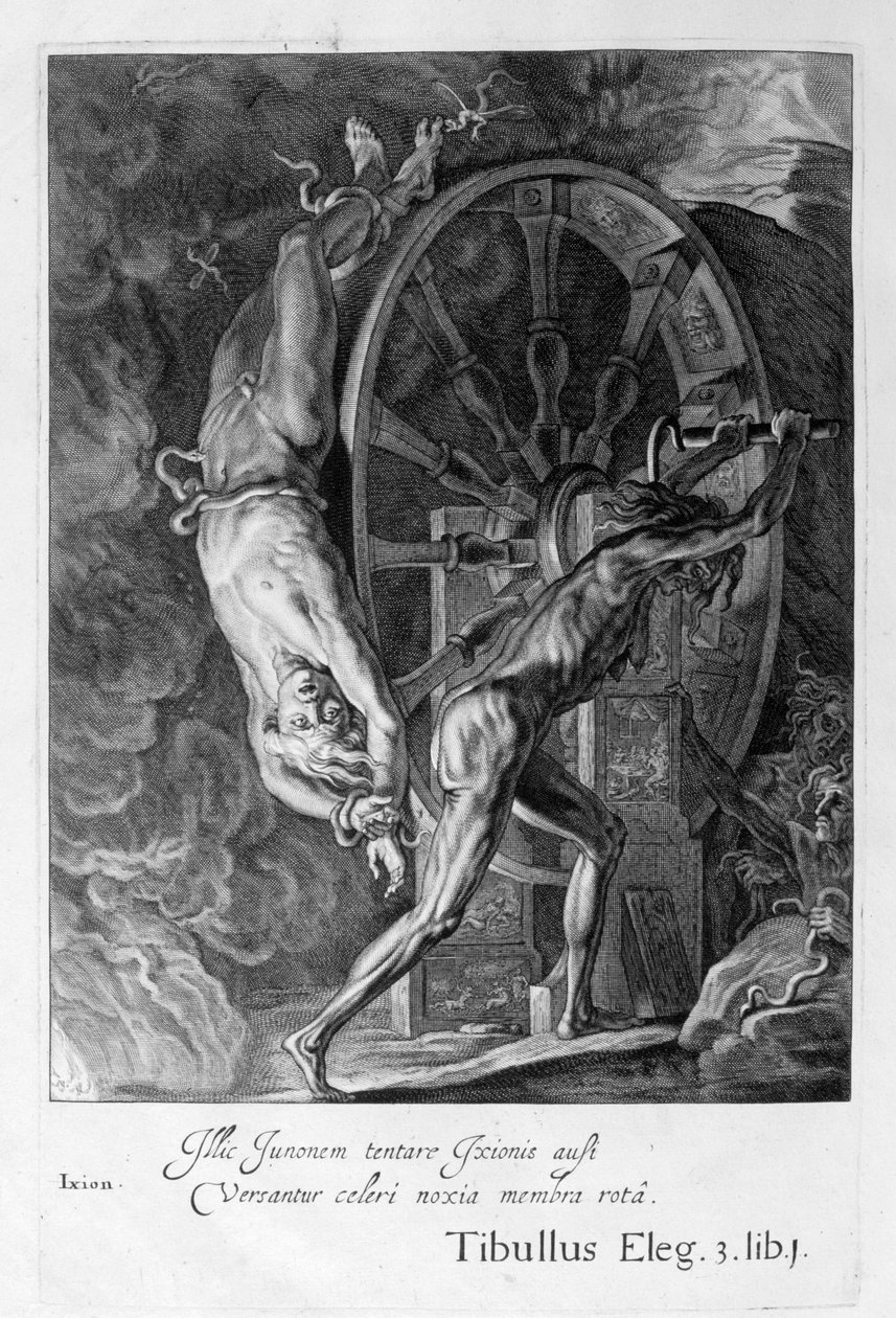 Ixion en Tartare sur la roue, 1655 - Michel de Marolles