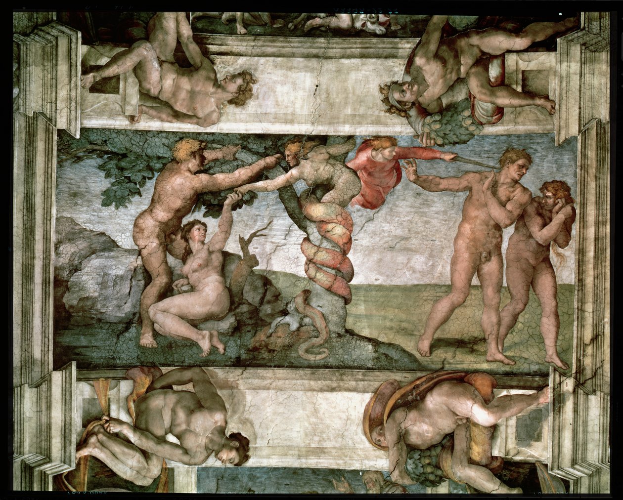 Plafond de la Chapelle Sixtine : La Chute de l