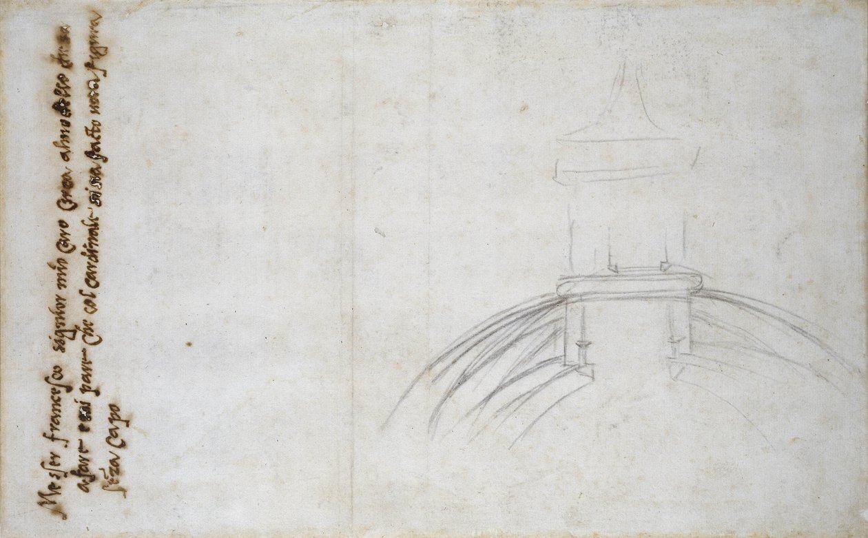 Étude de la lanterne pour Saint-Pierre, 1557 - Michelangelo Buonarroti