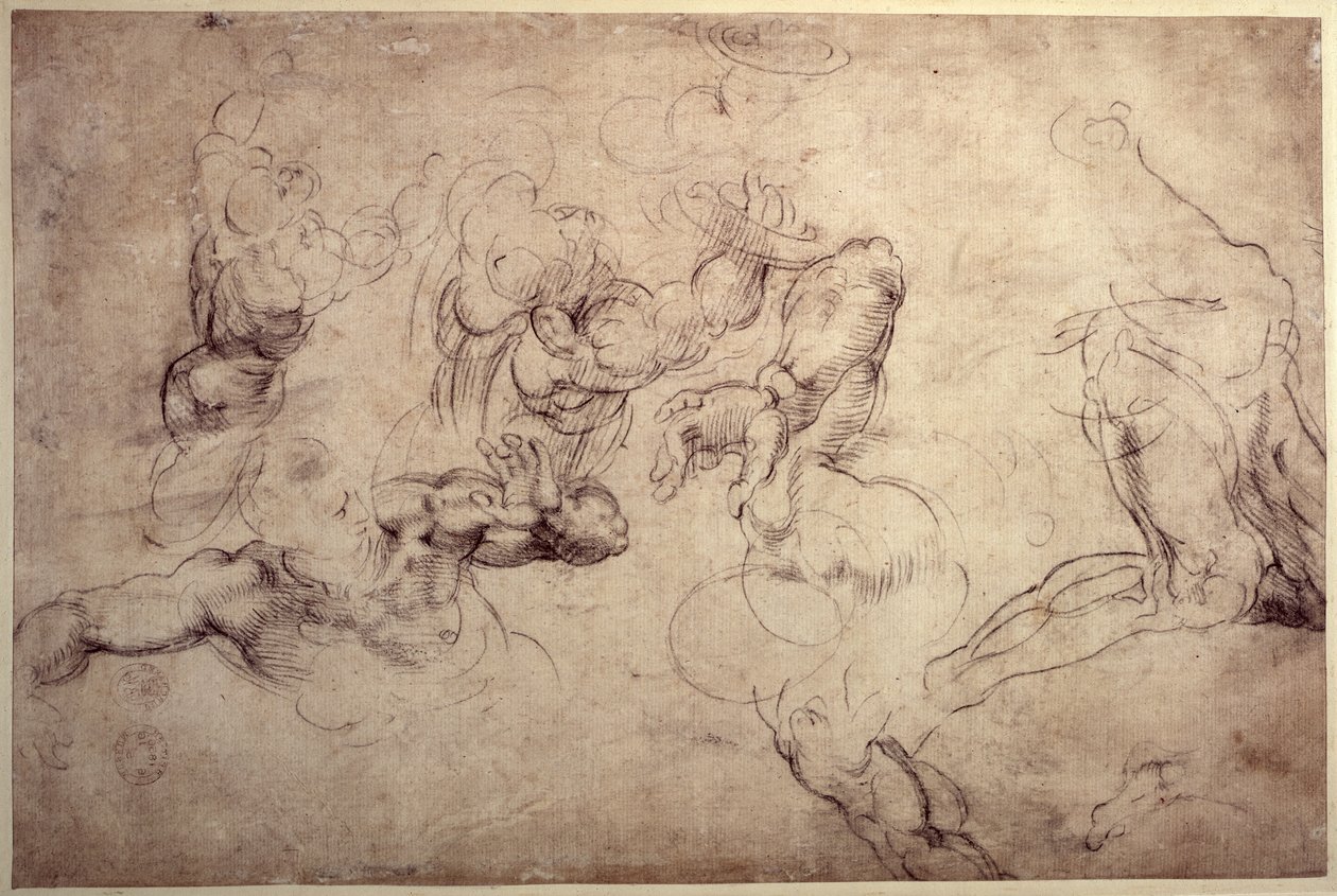 Études de figures masculines - Michelangelo Buonarroti