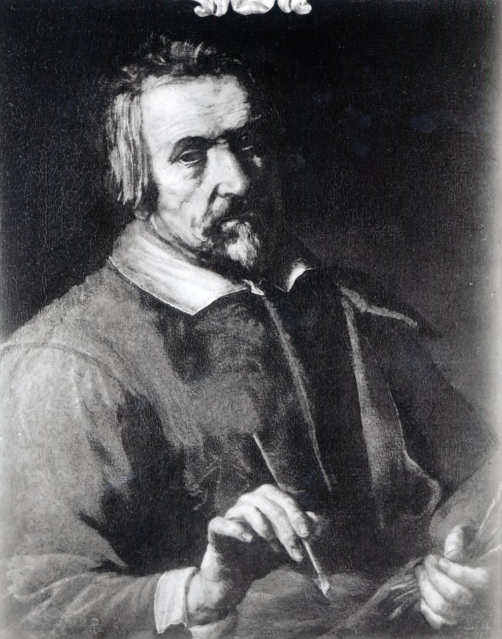 Autoportrait avec un pinceau - Michelangelo Merisi Caravaggio