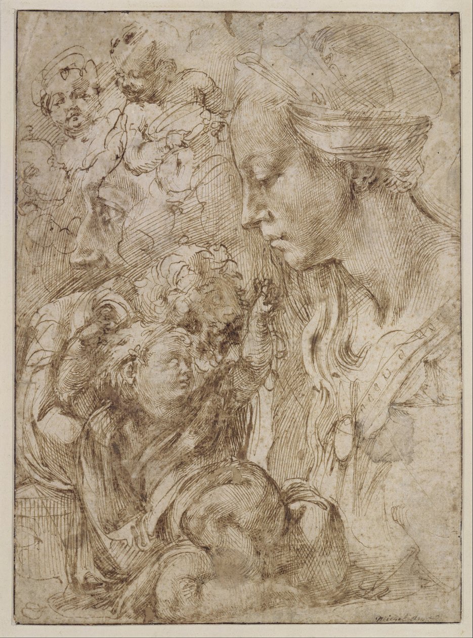 Études pour une Sainte Famille - Michelangelo