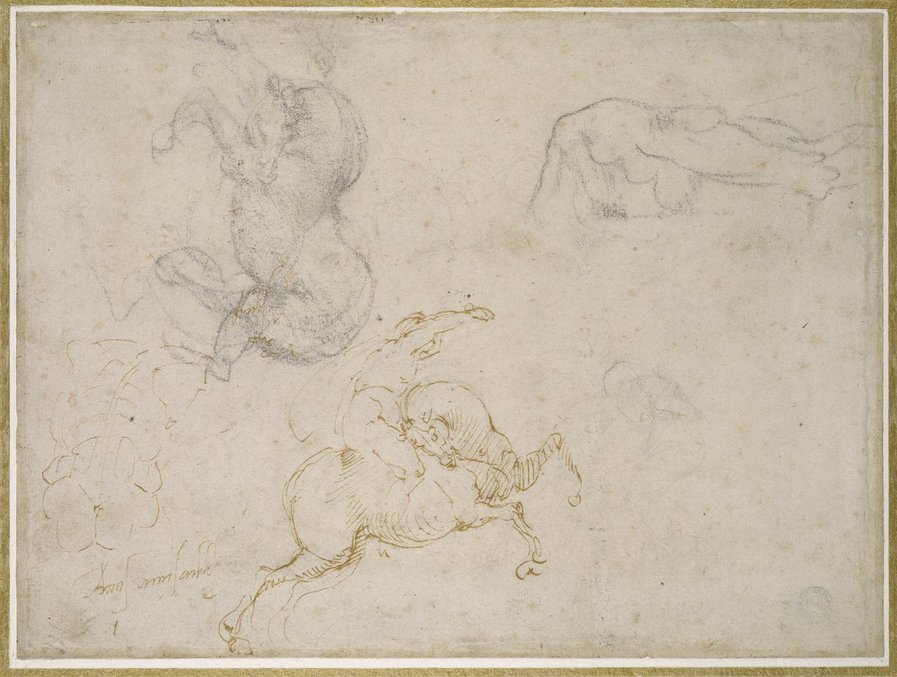 Un cavalier chargeant et autres études - Michelangelo Buonarroti