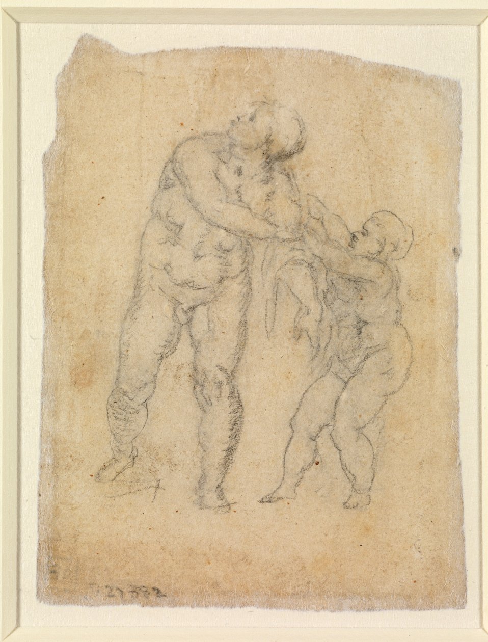 Énée et un enfant (verso) - Michelangelo Buonarroti