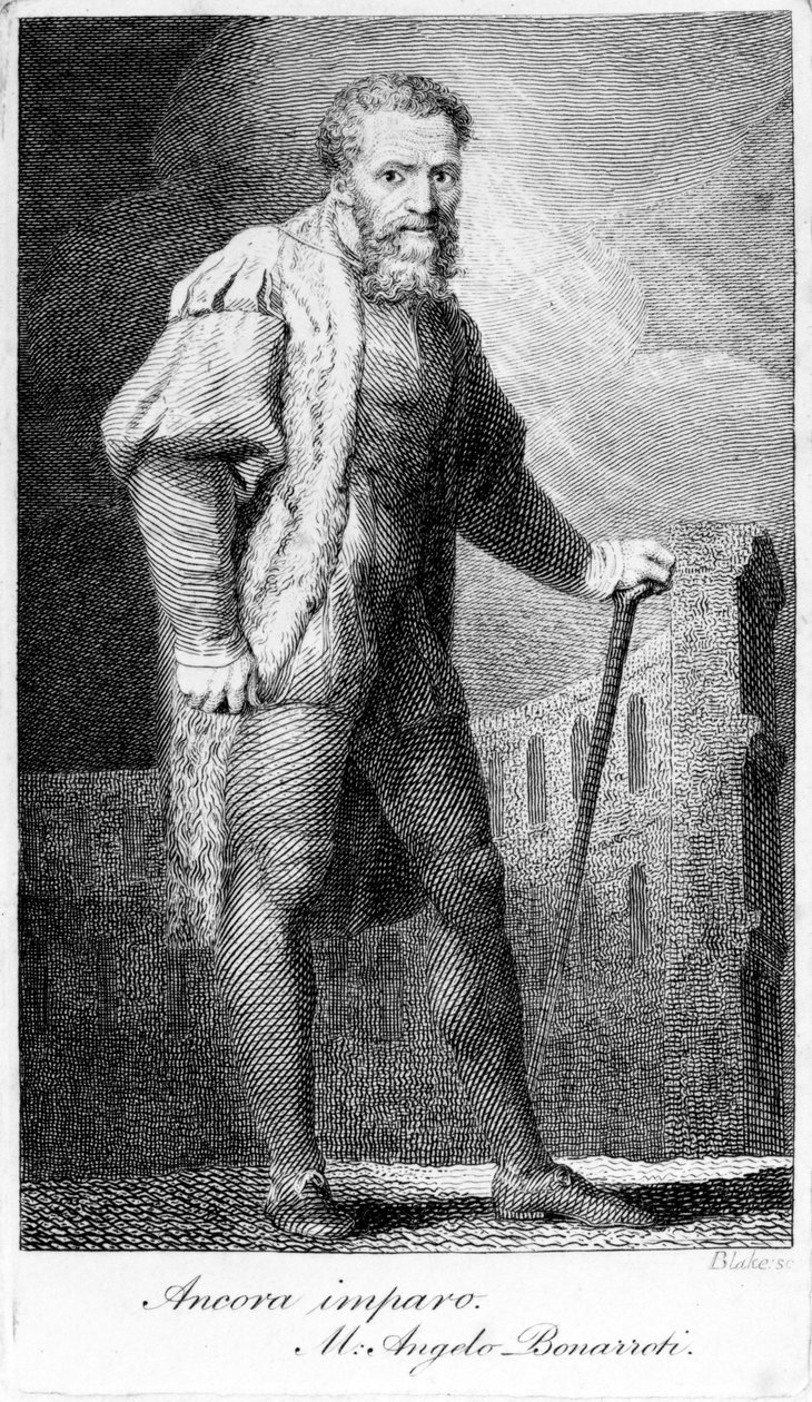 Ancora imparo, gravé par William Blake, illustration de 