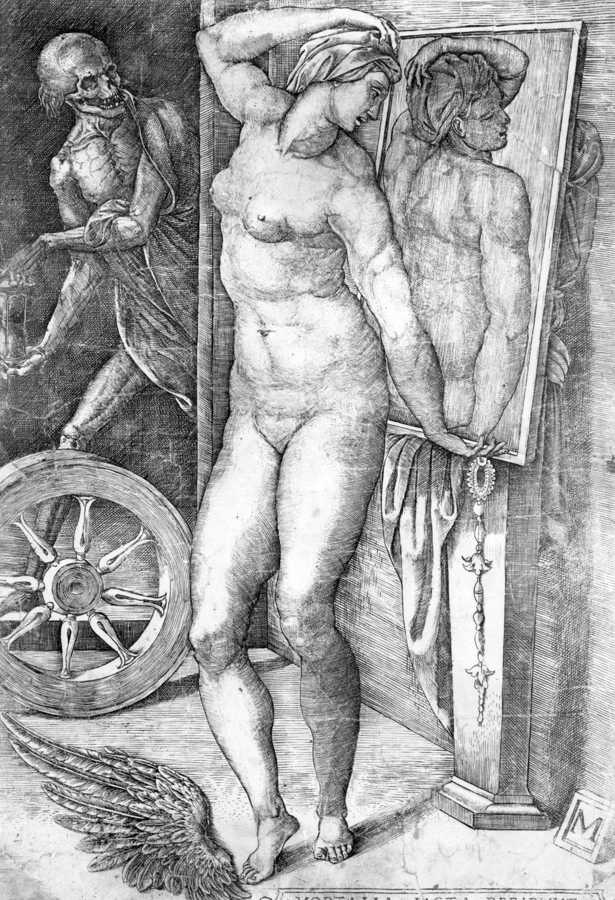 Nu se regardant dans un miroir - Michelangelo Buonarroti