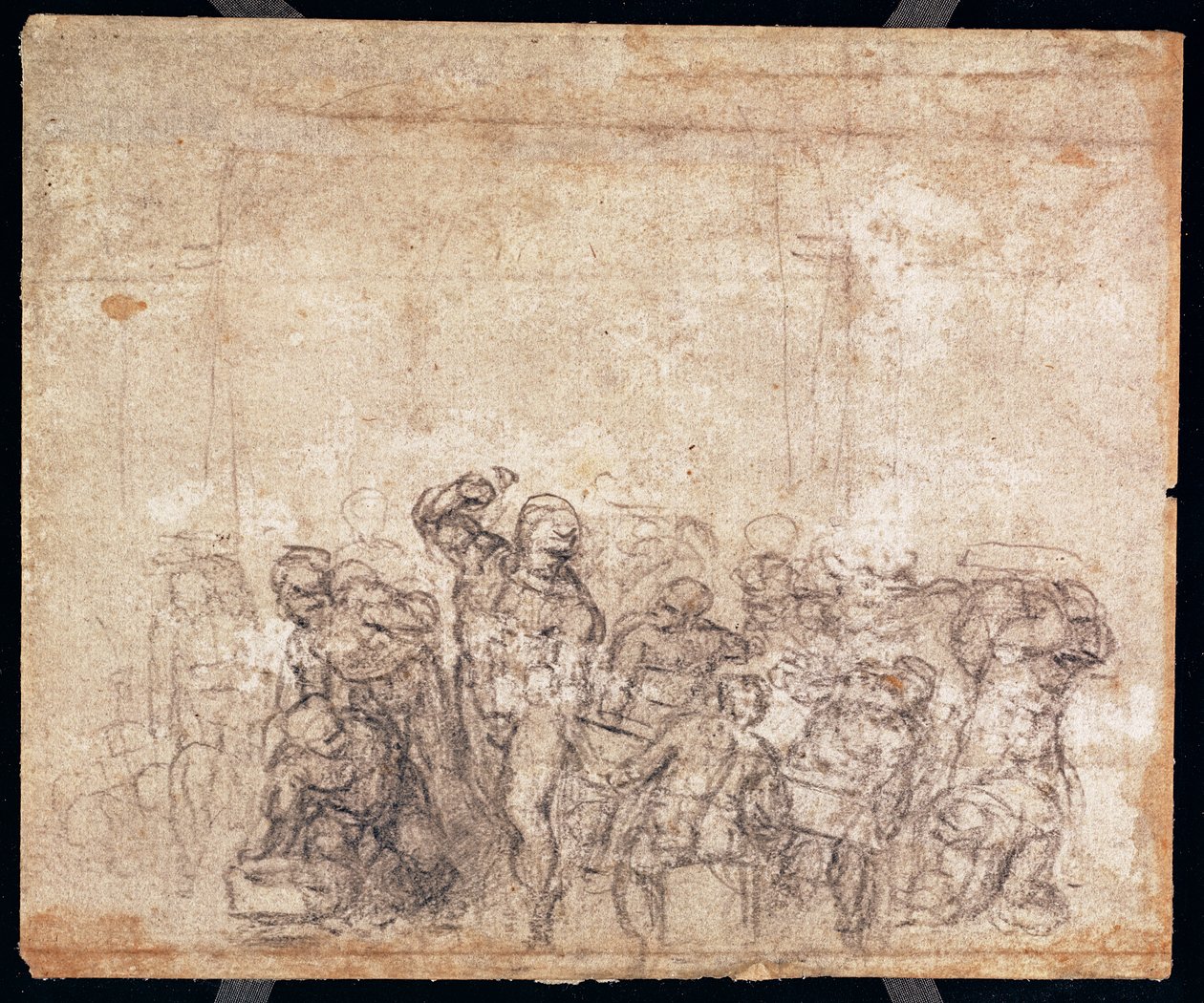 Étude de figures pour une scène narrative (verso) - Michelangelo Buonarroti
