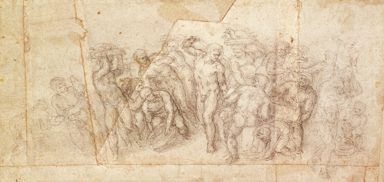 Étude de figures pour une scène narrative - Michelangelo Buonarroti