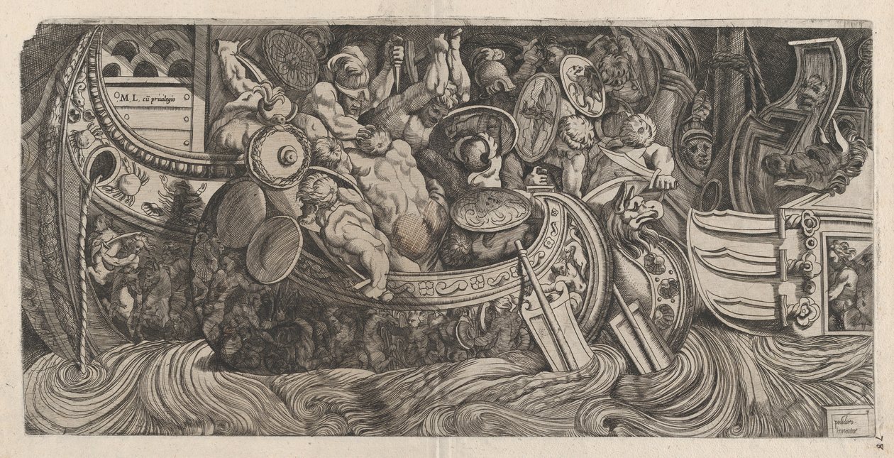 Speculum Romanae Magnificentiae: Bataille navale - Michele Lucchese