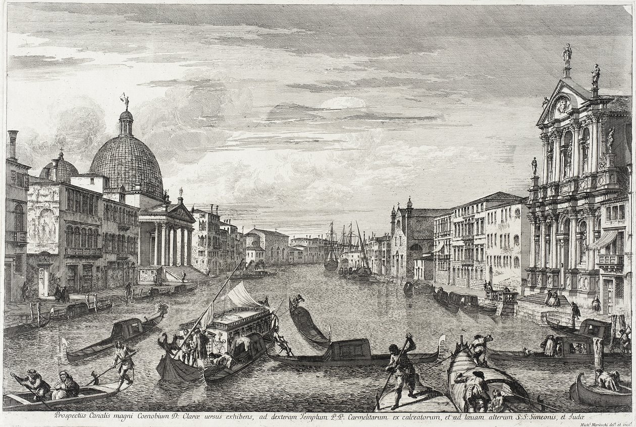 Le Grand Canal entre San Simeone Piccolo et Santa Chiara - Michele Marieschi