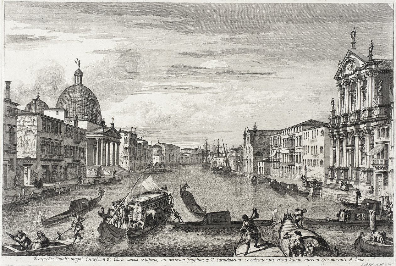 Le Grand Canal entre San Simone Piccolo et Santa Chiara, c.1740-41 - Michele Marieschi