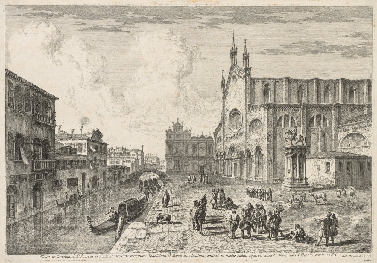 Vues de Venise : Campo S. S. Giovanni e Paolo, 1741 - Michele Marieschi