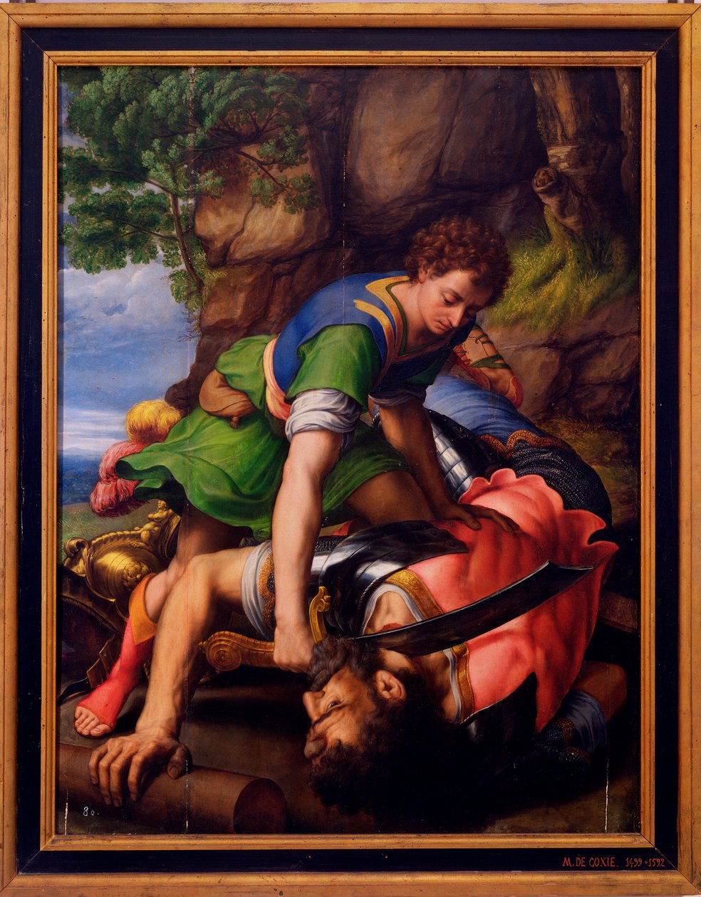 David et Goliath - Michiel I Coxie or Coxcie