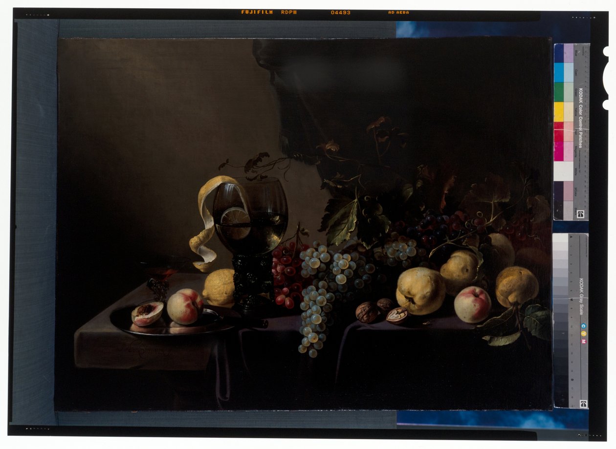 Nature morte avec fruits et raisins - Michiel Simons