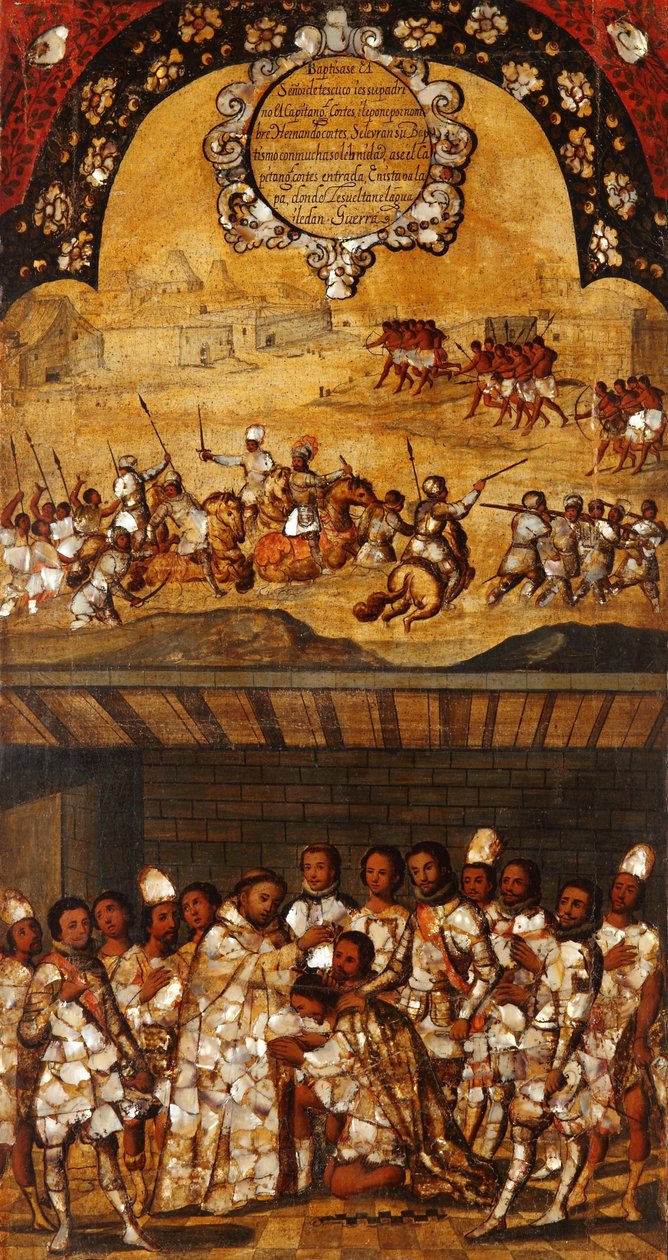 La Conquête du Mexique, Panneau XIX, c.1696-1715 - Miguel Gonzalez
