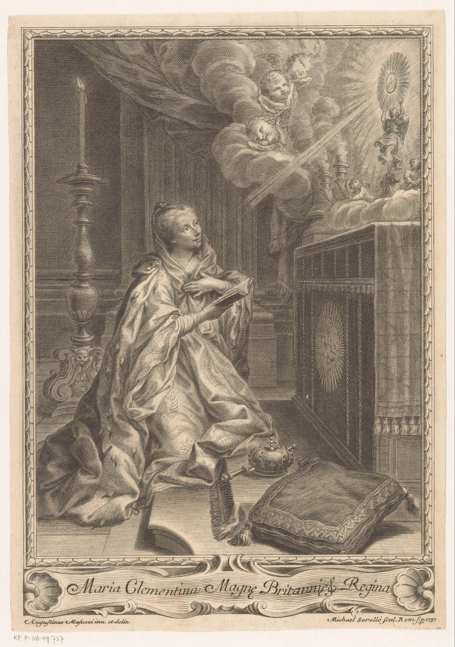 Maria Clementina Sobieska devant un autel - Miguel de Sorelló