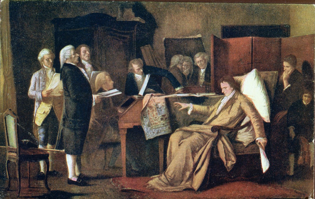 Mozart dirigeant son Requiem sur son lit de mort - Mihály Munkácsy