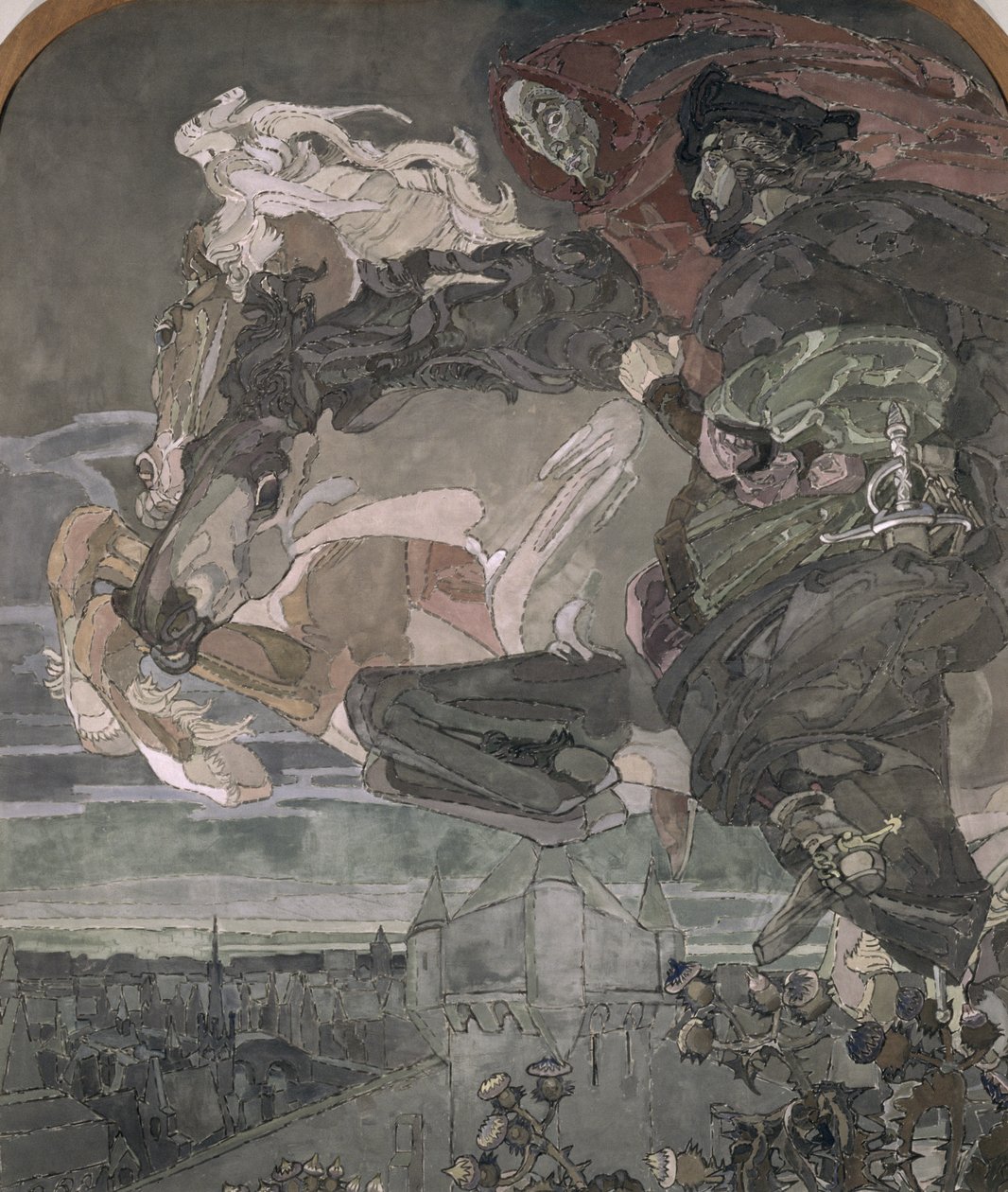 La fuite de Faust et Méphistophélès, 1896 - Mikhail Aleksandrovich Vrubel