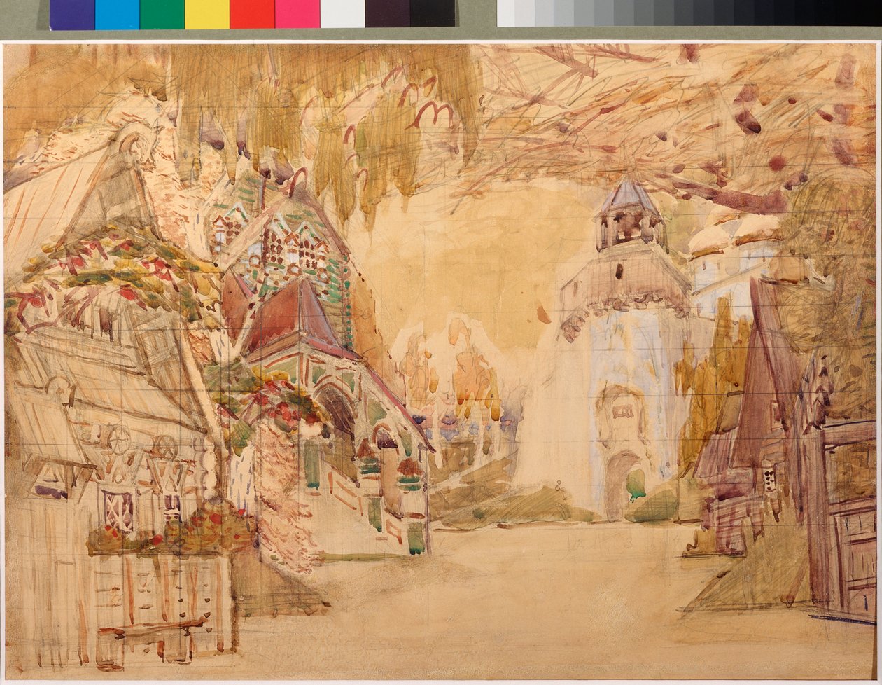 Décor préparatoire pour La Fiancée du Tsar de Nicolas Rimski-Korsakov - Mikhail Aleksandrovich Vrubel