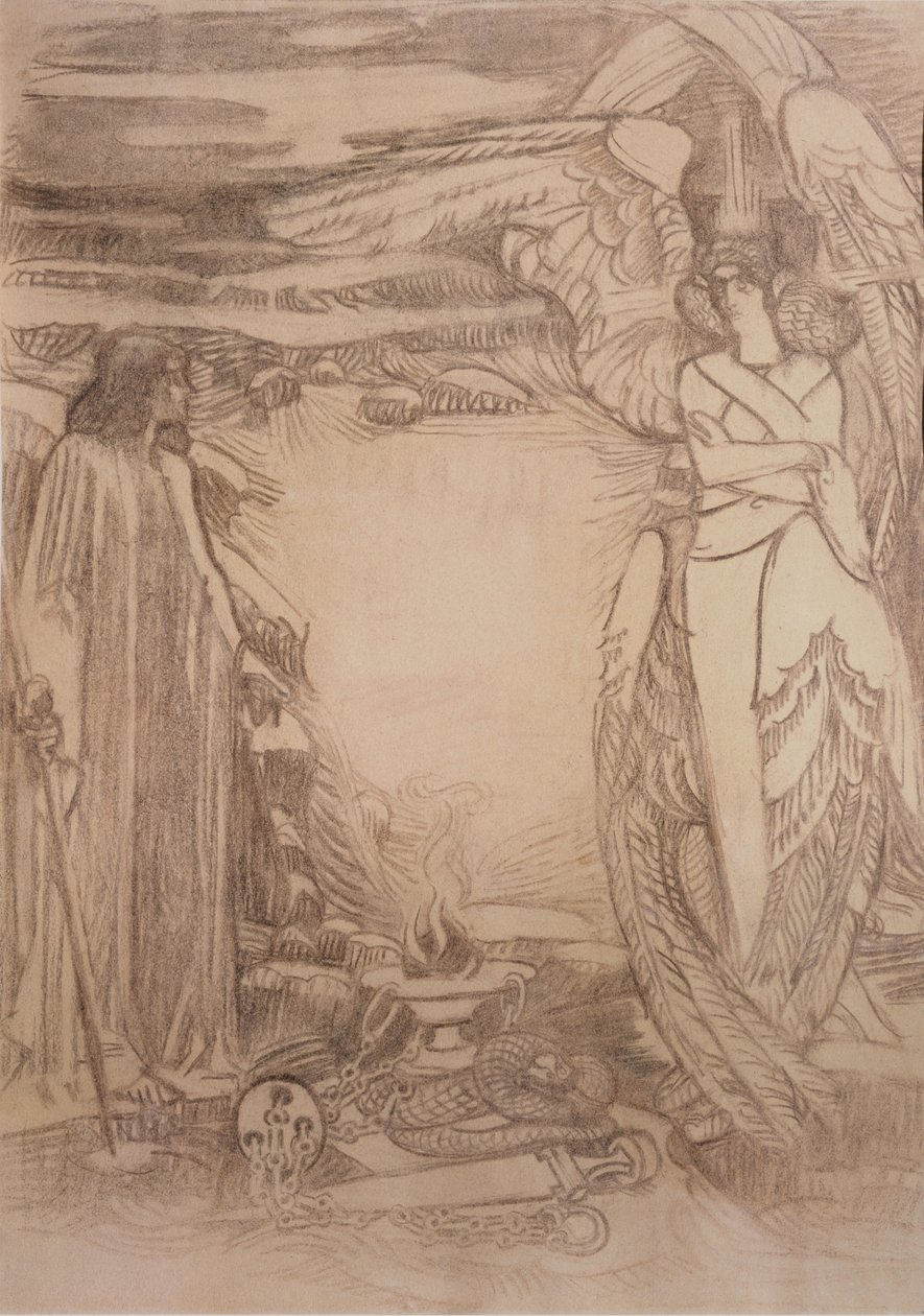 Illustration pour le poème Prophète par A. Pouchkine, 1905 - Mikhail Aleksandrovich Vrubel