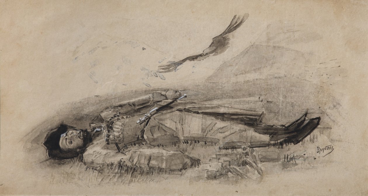 Illustration du poème Ismail-Bey par M. Lermontov, 1889-1891 - Mikhail Aleksandrovich Vrubel