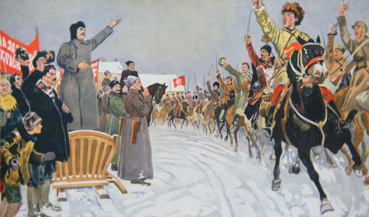 Staline passe en revue la première armée de cavalerie rouge de la République - Mikhail Ivanovich Avilov