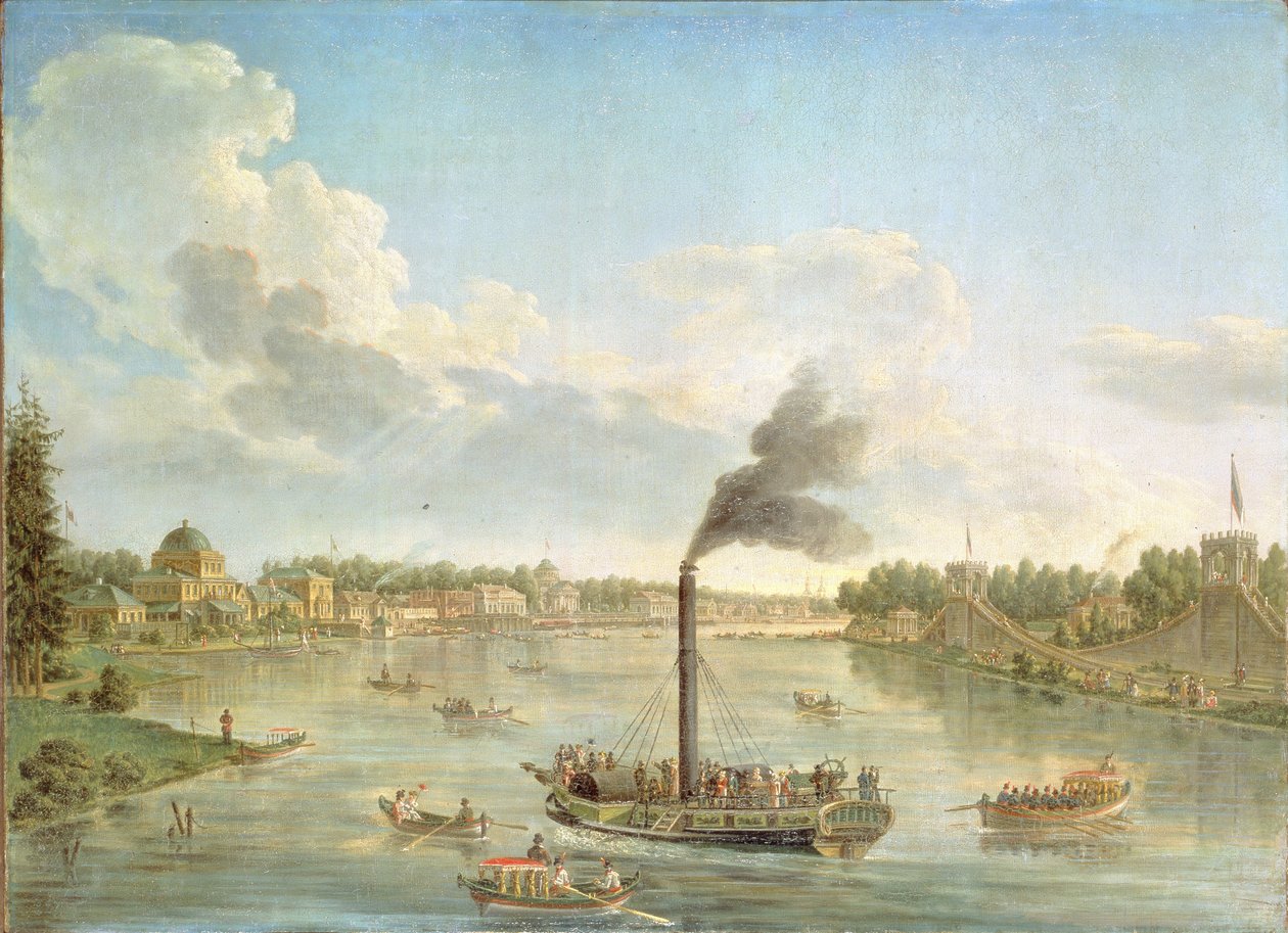 Grand Palais de Peterhof au golfe de Finlande, 1761 - Mikhail Ivanovich Makhaev