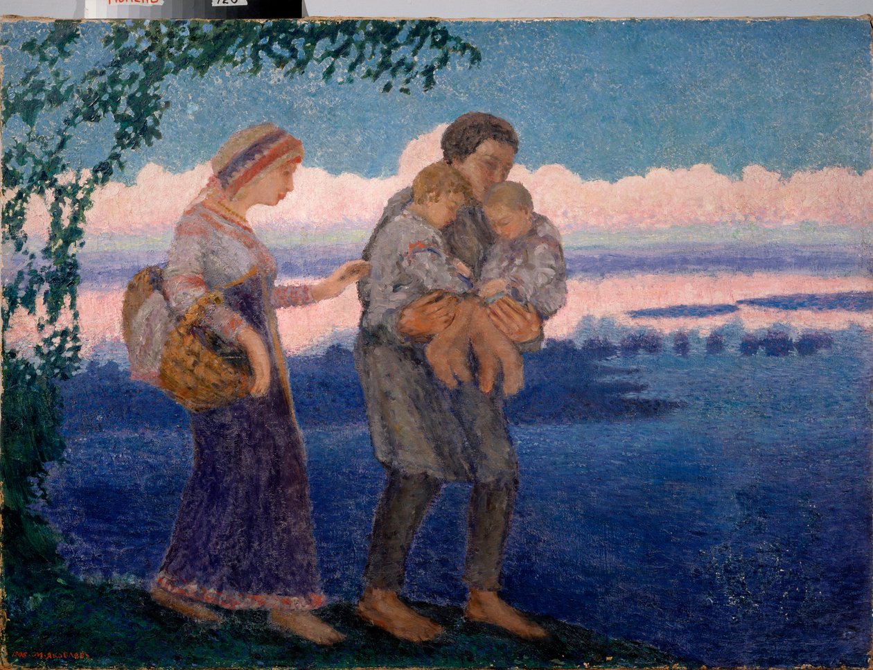 Le retour au foyer le soir - Mikhail Nikolayevich Yakovlev