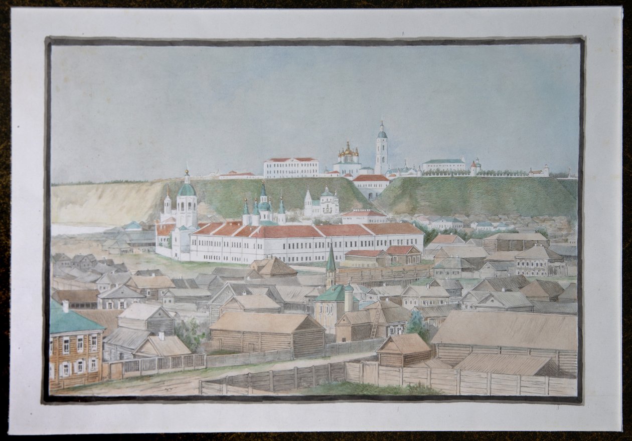 Vue de Tobolsk, années 1850 - Mikhail Stepanovich Znamensky