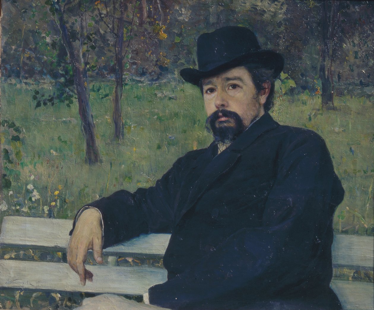 Portrait du peintre Nikolaï Alexandrovitch Yaroshenko 1846-1898, 1897 - Mikhail Vasilievich Nesterov