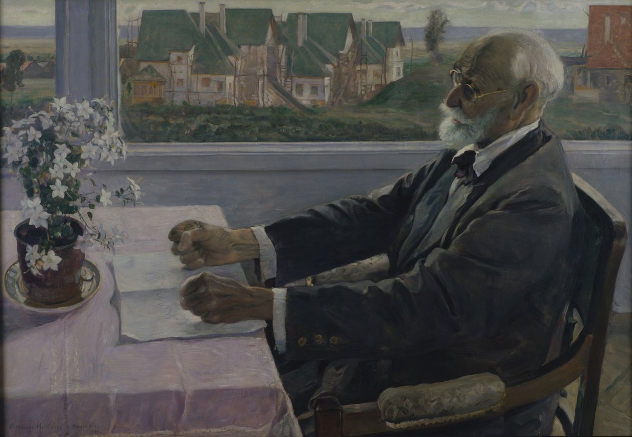 Portrait du physiologiste, psychologue et médecin Ivan P. Pavlov 1849-1936 - Mikhail Vasilievich Nesterov