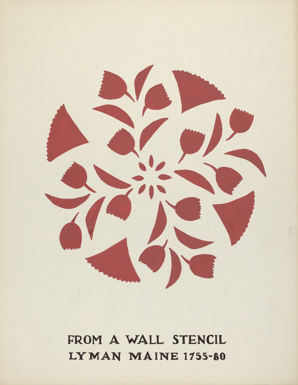 Design de Lyman, Maine 1755-1780 : Du Portfolio Proposé "Pochoirs Muraux du Maine" - Mildred E. Bent
