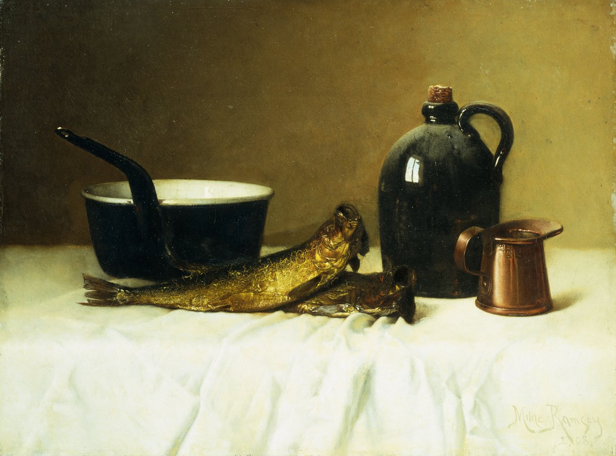 Nature morte avec hareng, pot, cruche et mesure, 1908 - Milne Ramsey