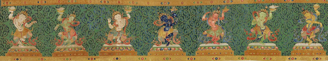 Détail de Thangka impérial brodé en soie - Ming Dynasty Chinese School