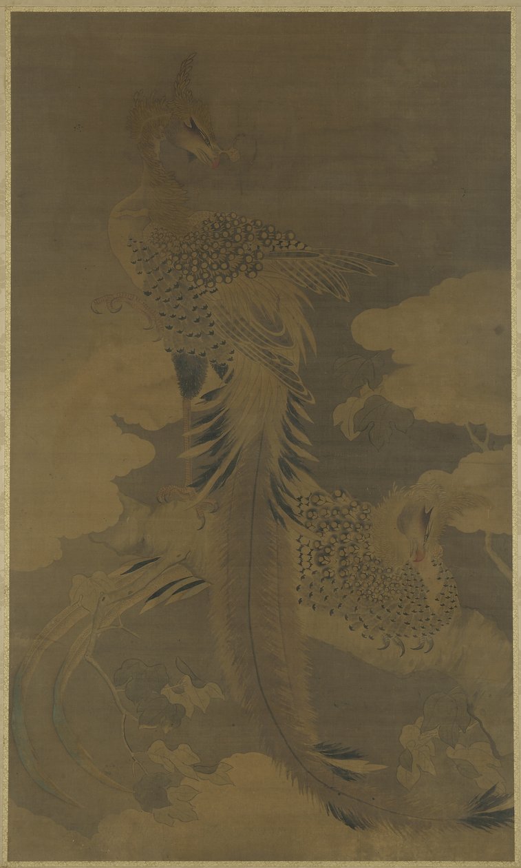 Phénix sur un arbre de Paulownia, vers 1500 - Ming Dynasty Chinese School