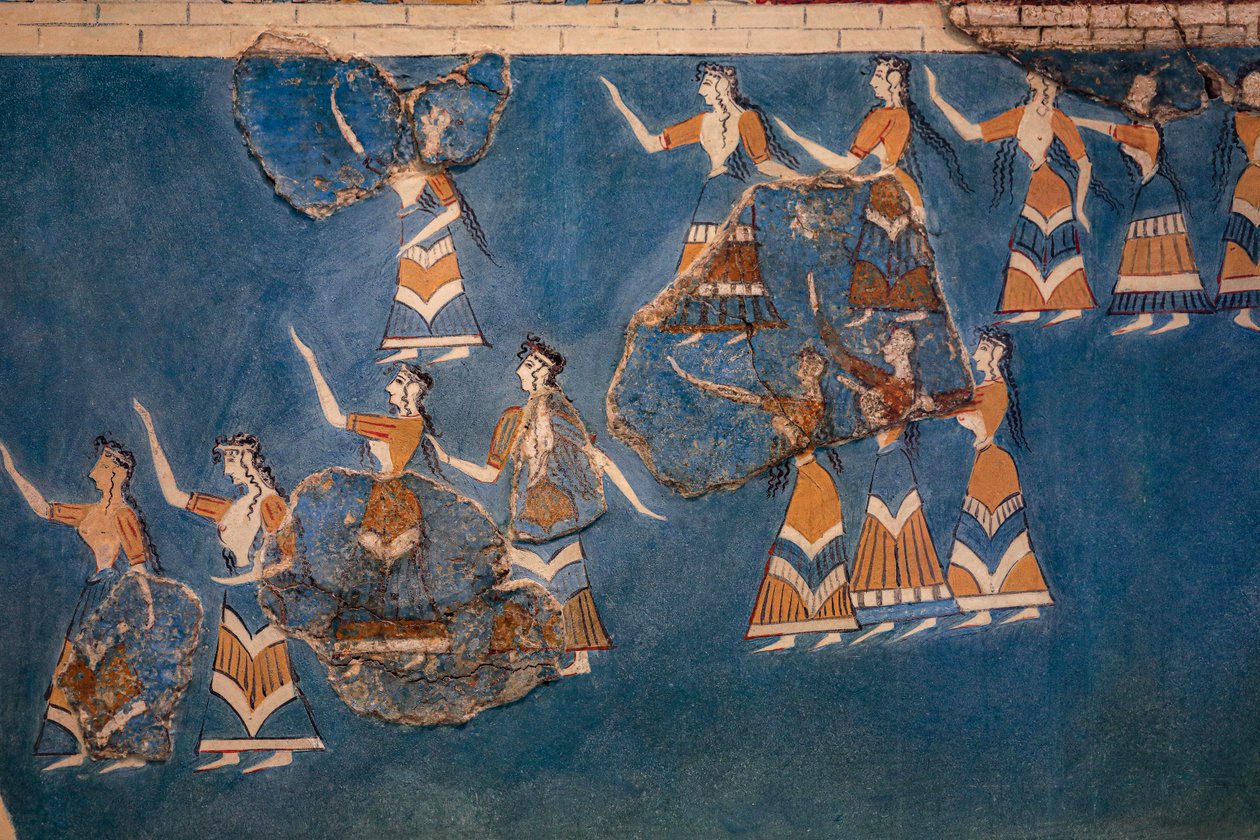 Bosquet sacré et danse fresque - Minoan