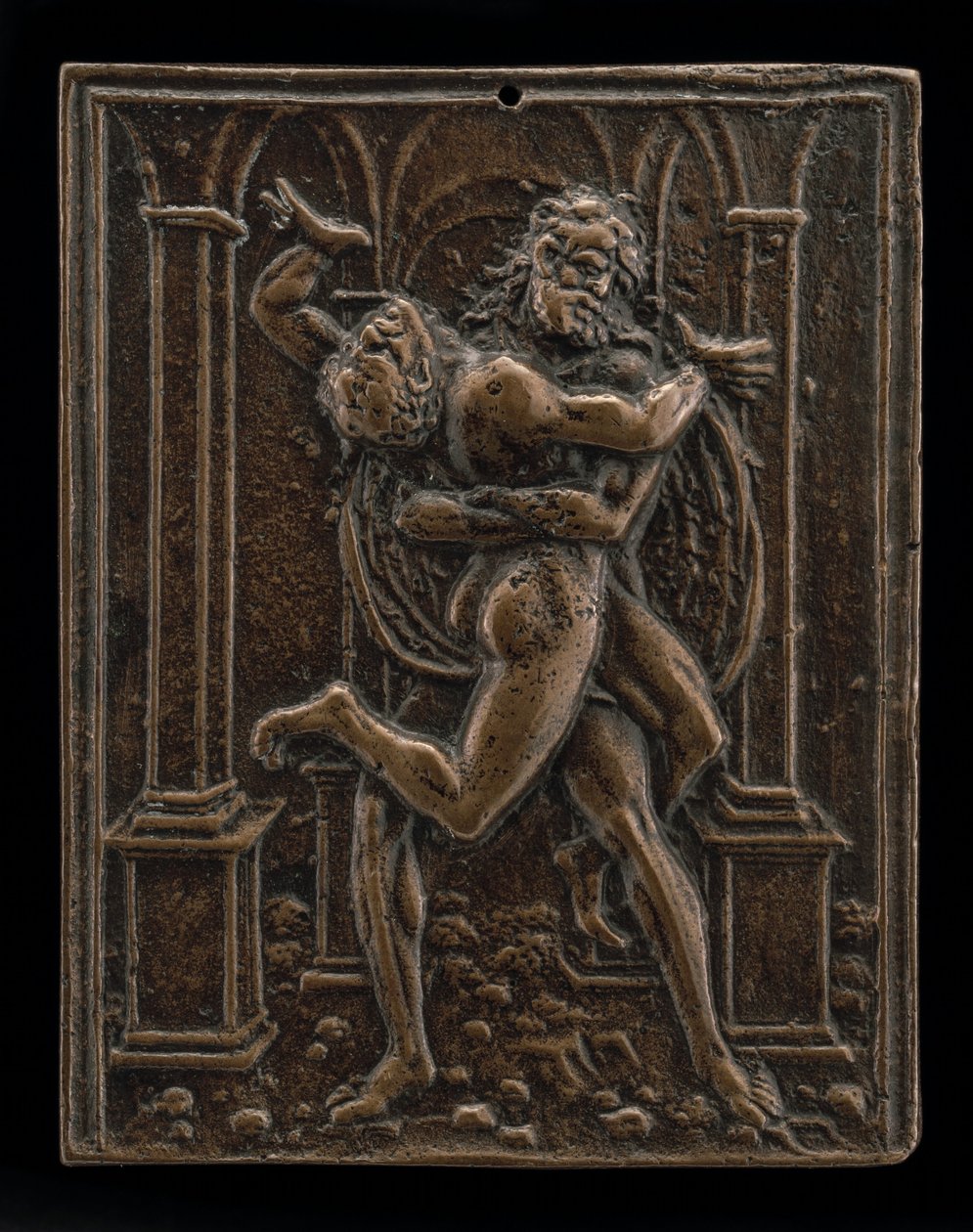 Hercule et Antée, fin du XVe - début du XVIe siècle - Moderno