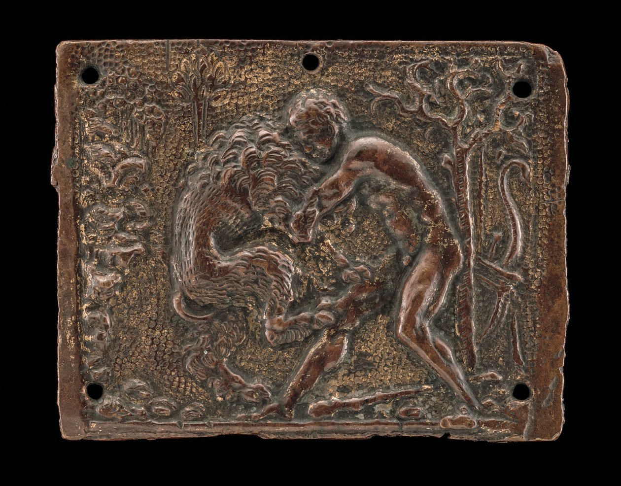 Hercule et le Lion de Némée, fin du XVe - début du XVIe siècle - Moderno