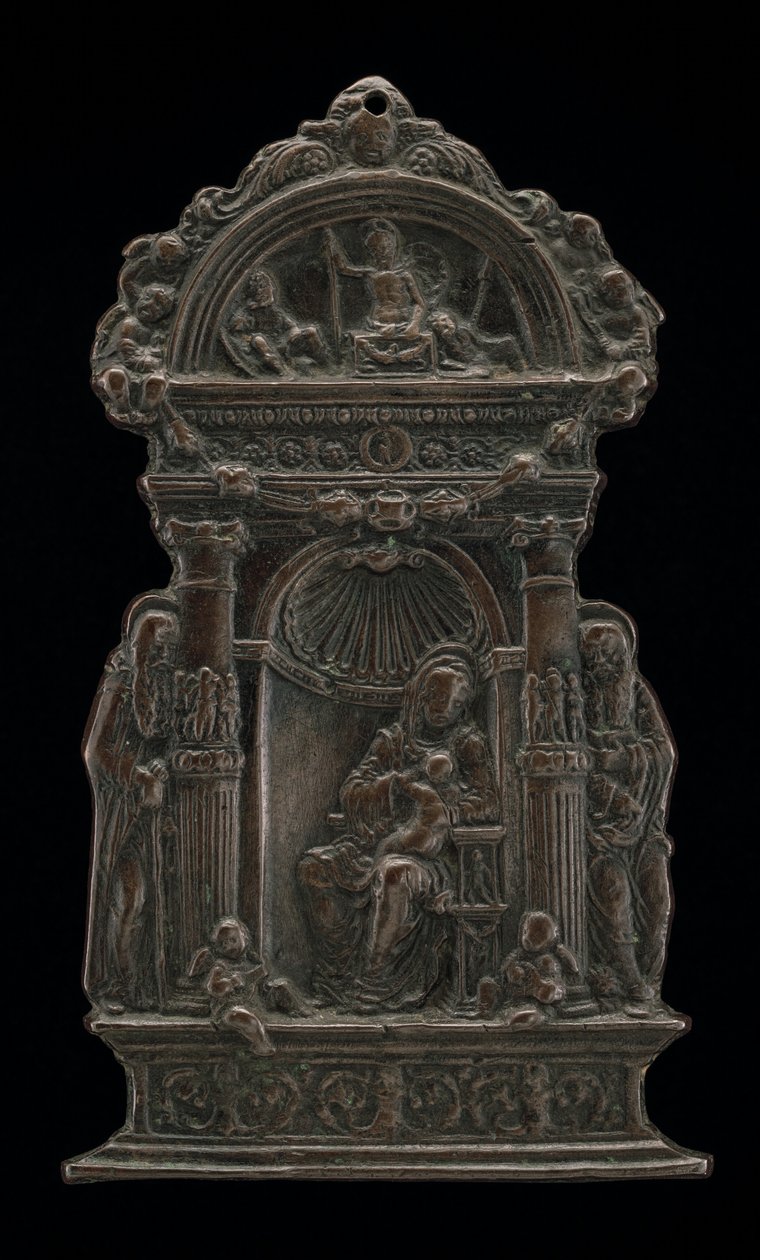 Madone et Enfant en trône avec Saint Antoine Abbé et Saint Jérôme, 1490 - Moderno
