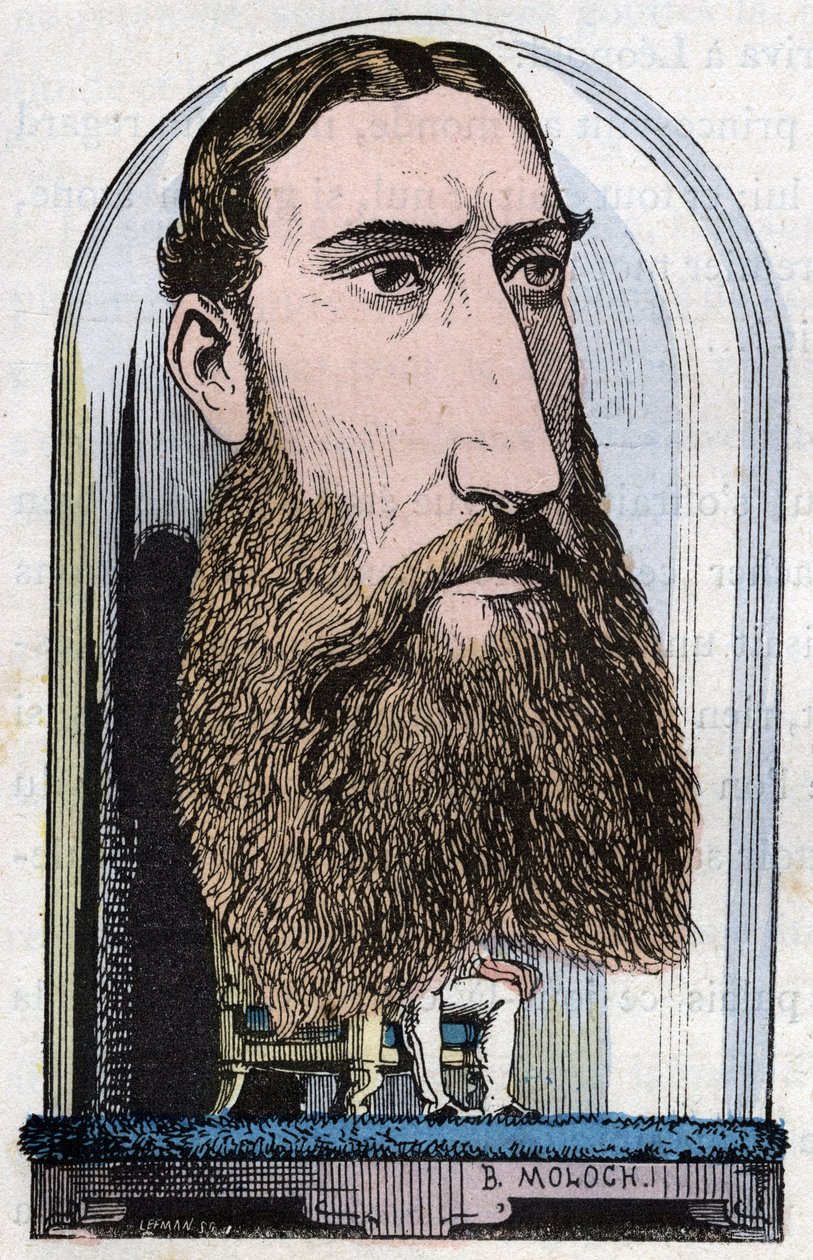 Portrait de Léopold II, Roi des Belges (Louis Philippe Marie Victor), Prince de Belgique, Duc de Saxe, Prince de Saxe-Cobourg-Gotha, Duc de Brabant - Moloch