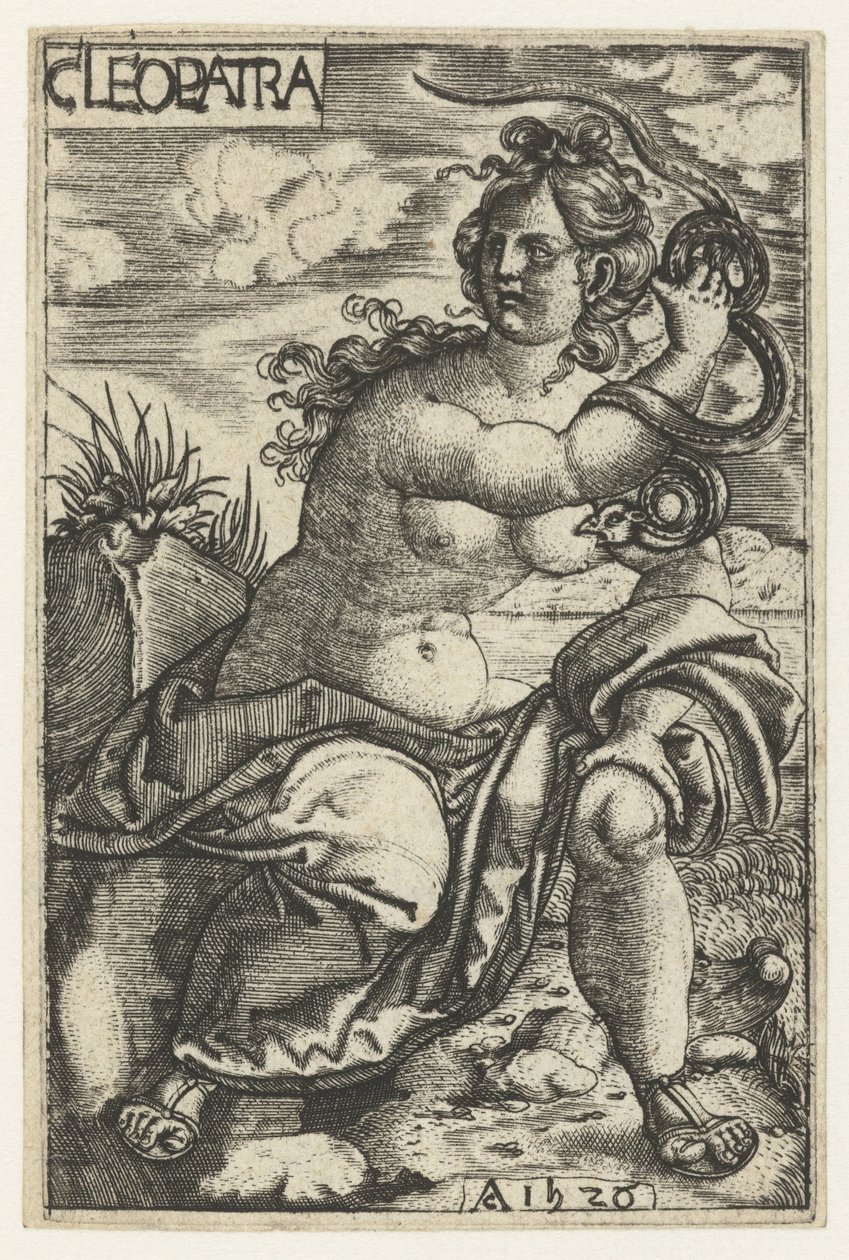 Cléopâtre avec un serpent - Monogrammist AC