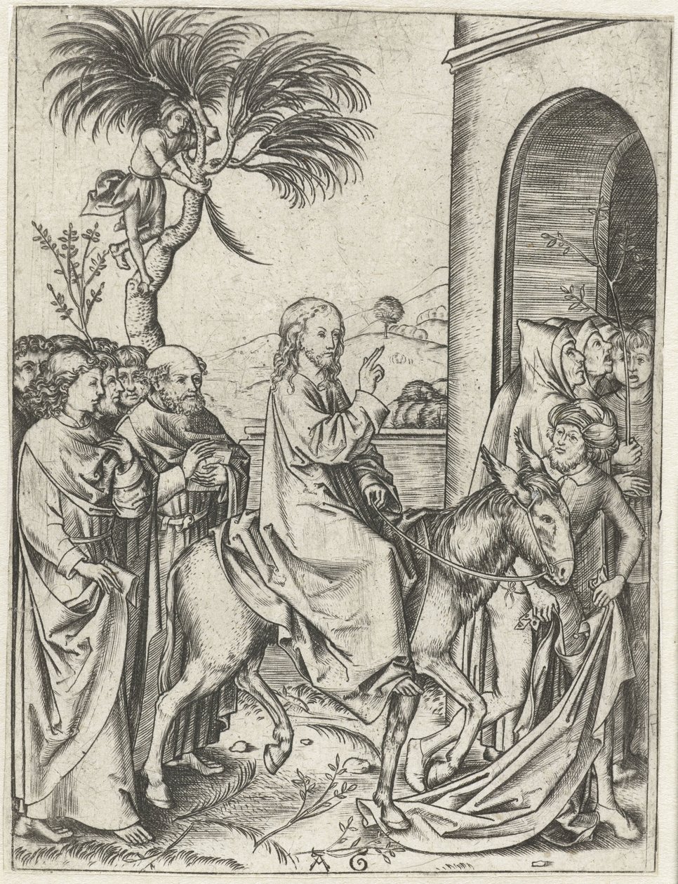 Entrée de Christ à Jérusalem - Monogrammist AG