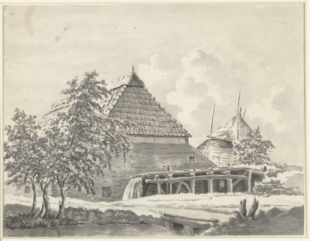 Moulin à eau - Monogrammist AWA
