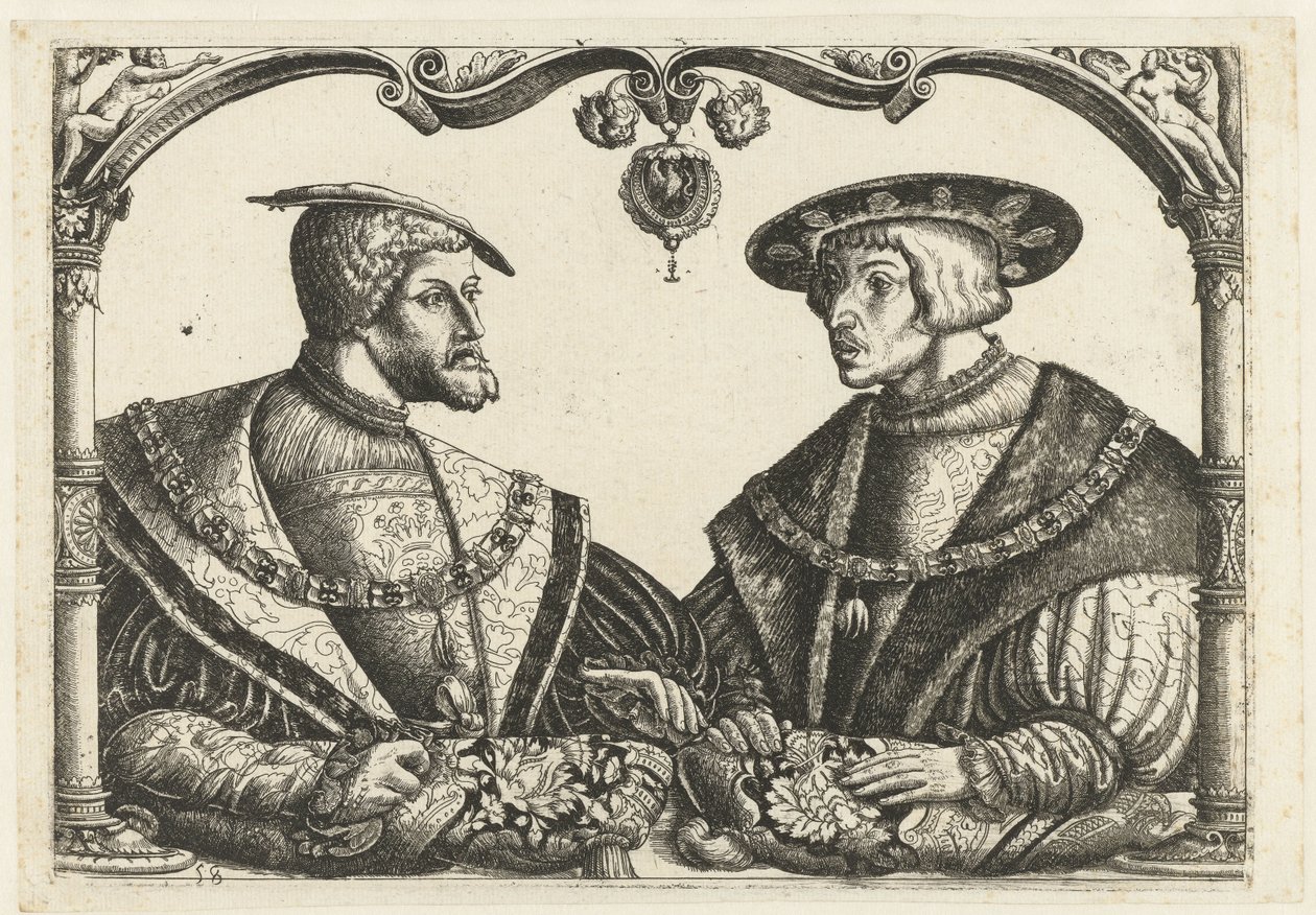 Charles V et Ferdinand I - Monogrammist CB met boom (attributed to)
