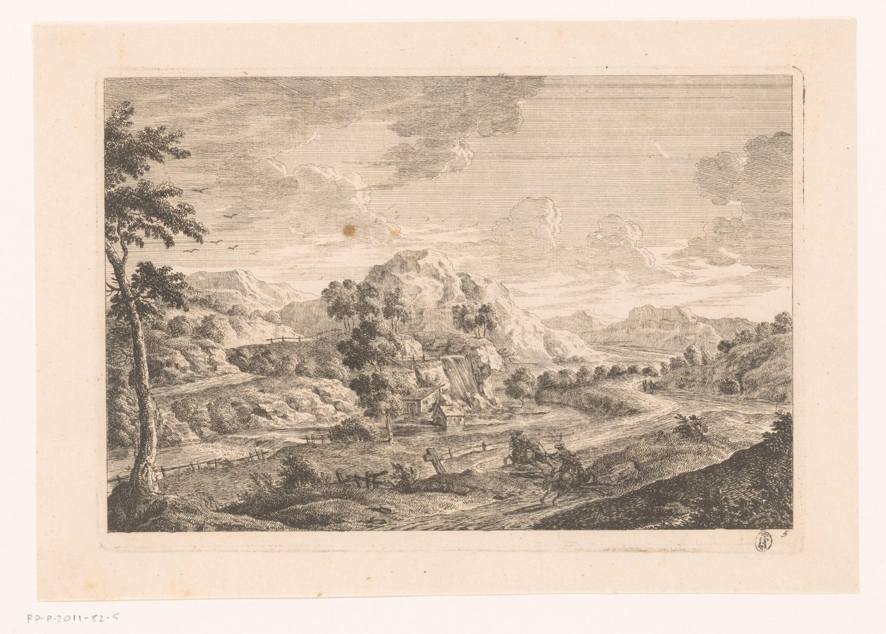 Paysage avec tombe - Monogrammist MEG
