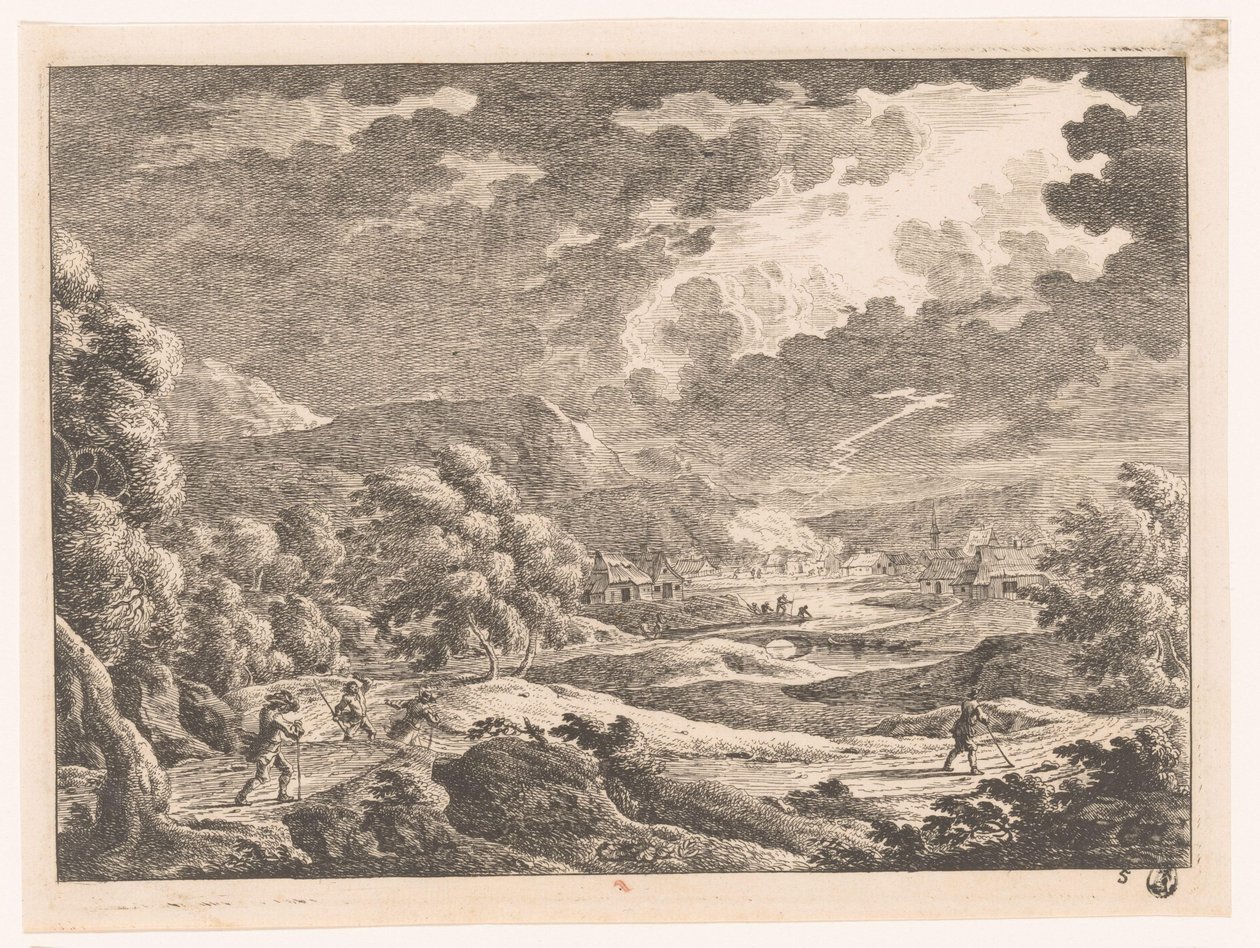 Paysage avec orage - Monogrammist MEG