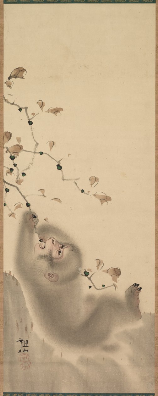 Singe accroché à une branche - Mori Sosen