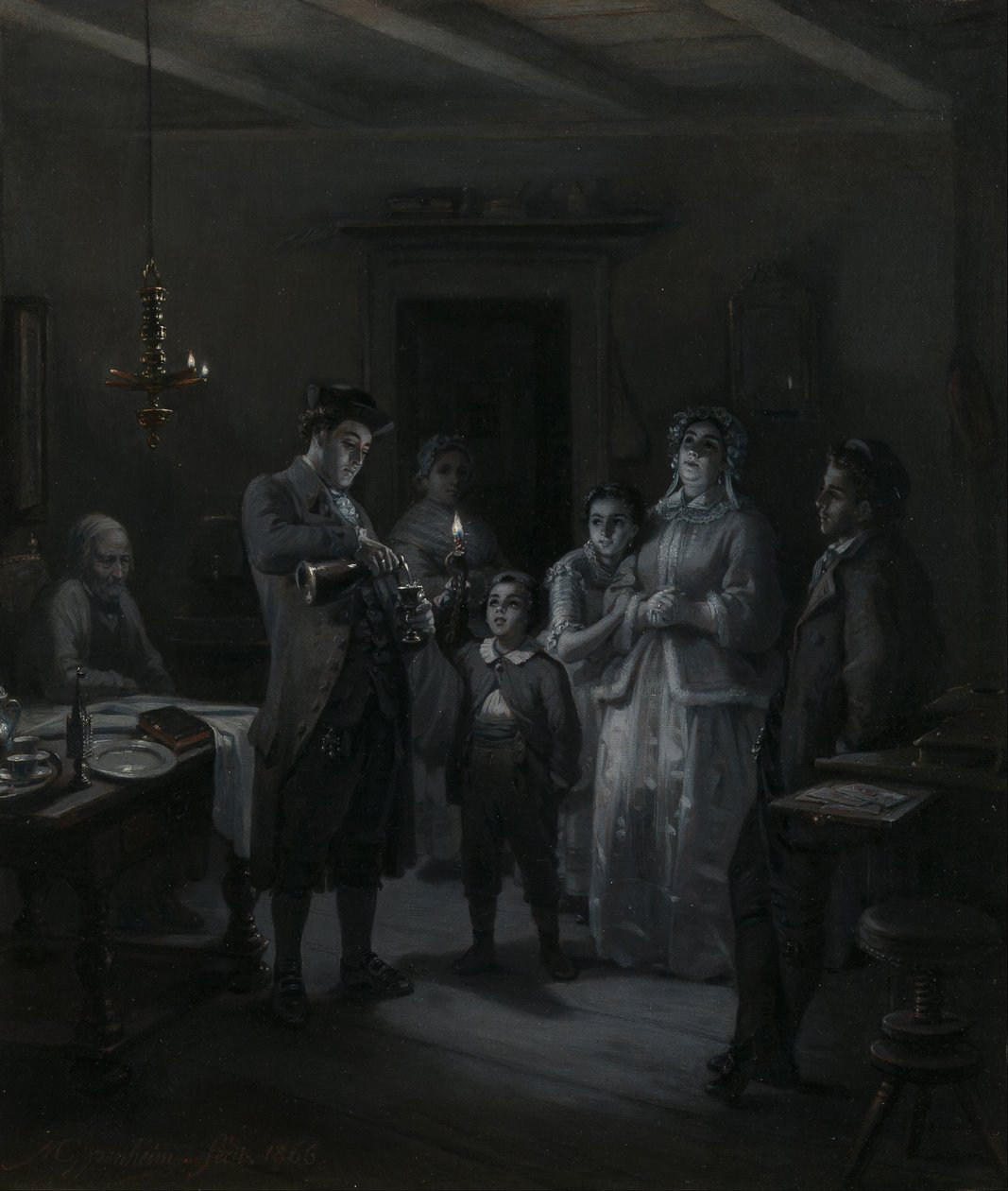 La conclusion du sabbat - Moritz Daniel Oppenheim
