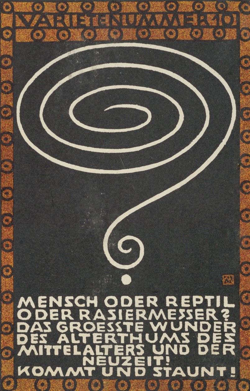 Numéro de variété 10 : Homme ou reptile ou rasoir, 1907 - Moritz Jung