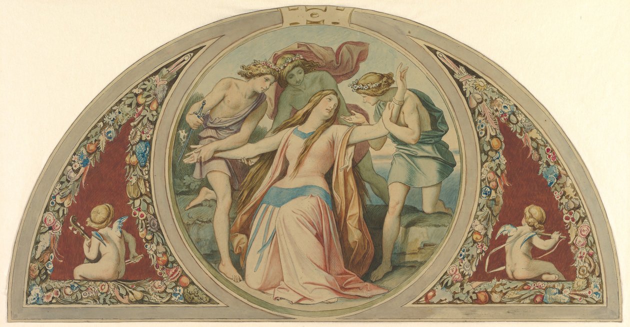 Trois garçons sauvent la désespérée Pamina du suicide - Moritz Ludwig von Schwind